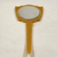 Bakelite Celluloid Hand Vanity Mirror 15" Long Butterscotch Lady Image Art Deco