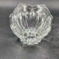 Gorham Crystal Lotus Pattern Creamer & Sugar Bowl with Lid Vtg Glass Set Germany