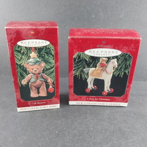 4 Hallmark Keepsake New Collector's Series Christmas Ornaments 1998-99 Boxed Vtg