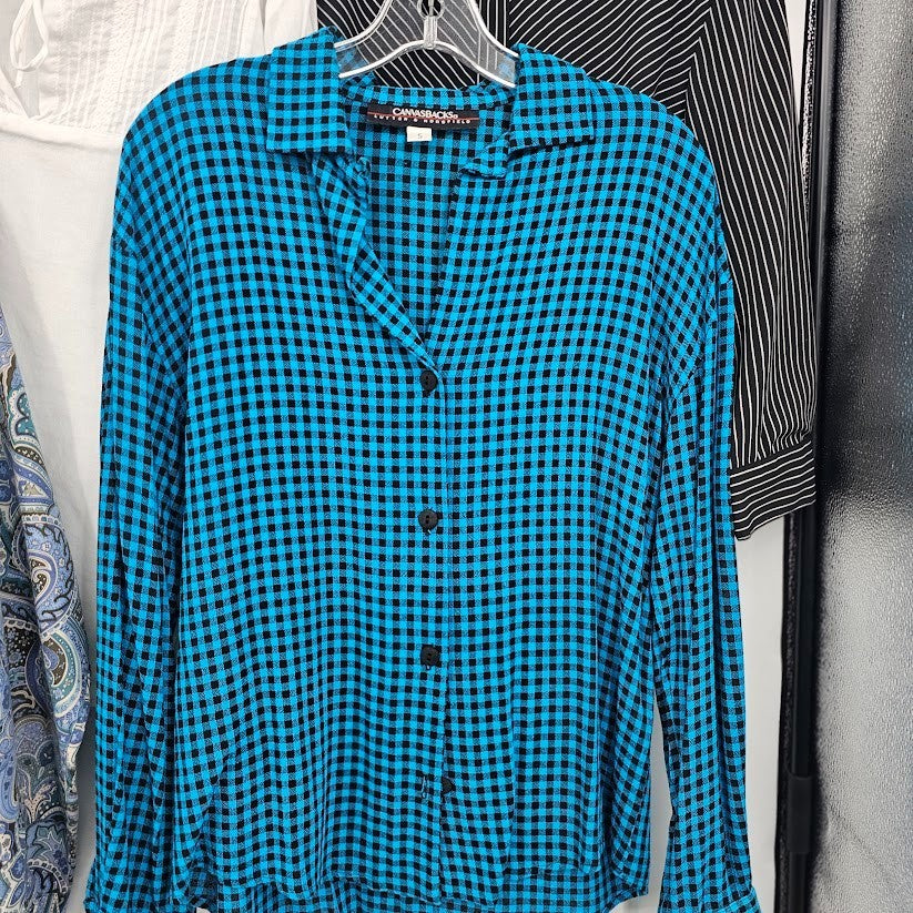 Lot 5 Ladies Tops Size Small Button Up Blouses Canvasbacks Horsfield Vanderbilt