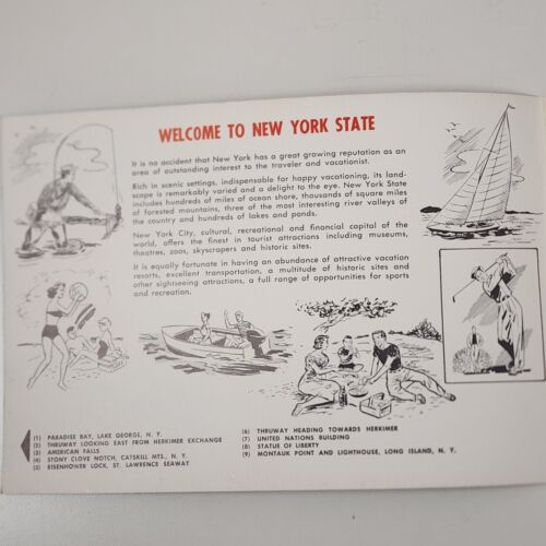 NEW YORK STATE 82 Views in Full Natural Color 1950's Vacationlands Picture Book