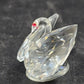 Swarovski Crystal Swan Figurine 2" with Red Eyes Elegant Collectible Vtg Decor