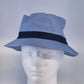 The Cap 2-Tone Cotton Twill Bucket Hat Light Blue Navy Hat Band S-M Summer Cap