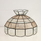 Tiffany Style Swag Lamp Shade Stained Slag Glass Multifaceted Leaded 15.5" Vtg