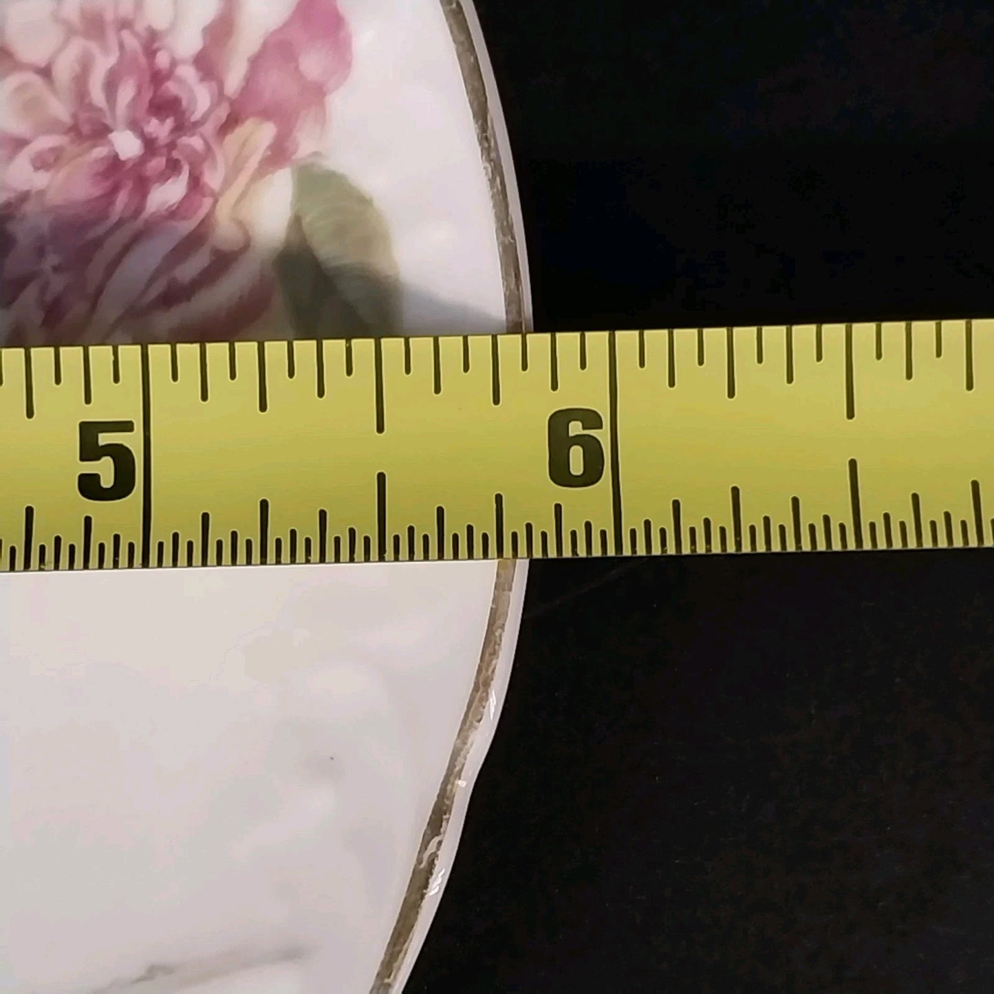 RC Monbijou Rosenthal Rose Bavaria Bread Plate Pink Floral Gold Scallop Germany