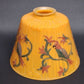 Reverse Painted Lamp Cast Iron Parrot Tropical Glass Shade Vintage Electric