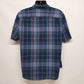 Old Navy PLAID Men's SS Shirt XL Blue Button Down Regular Fit 2 Pockets