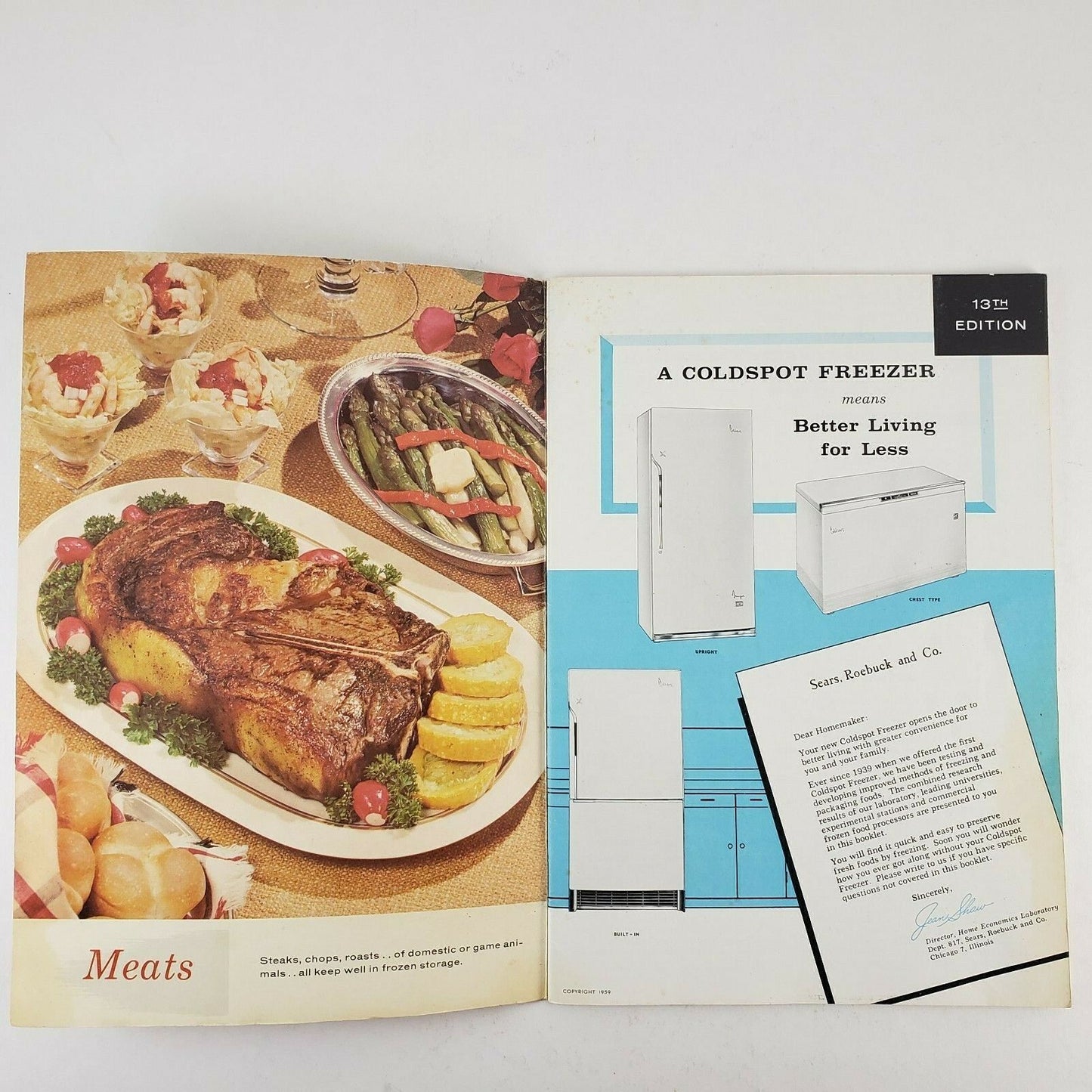 How To Prepare Foods For Freezing Manual 1959 Sears Coldspot Freezer 13th Editio