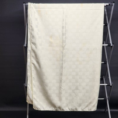 White Rectangle Tablecloth with Windowpane Checkered Striped Pattern 52"x70"