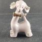 Pink Poodle Shaker Single Spaghetti Porcelain Ceramic Vintage 1950s Figurine