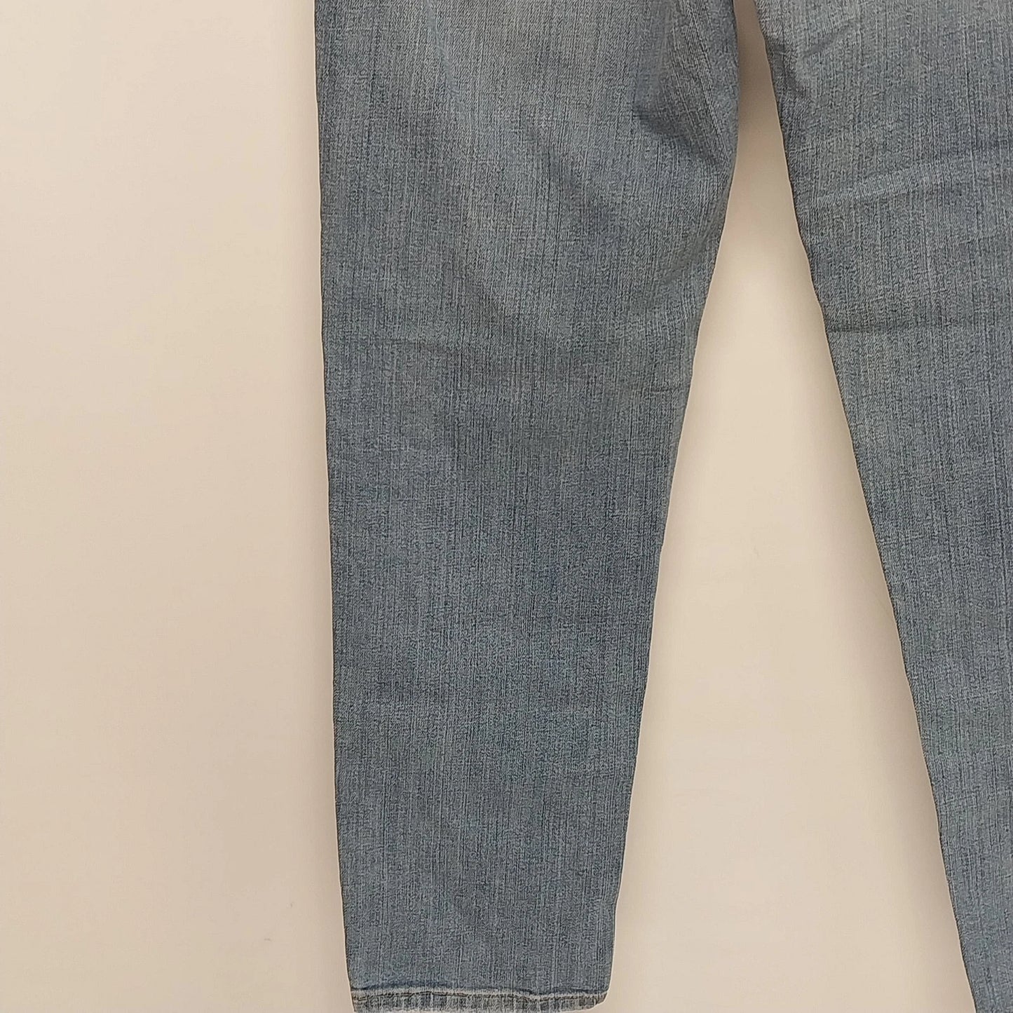 Eileen Fisher Women Light Wash Straight Leg Jeans Size 6 Distressed Cotton Denim