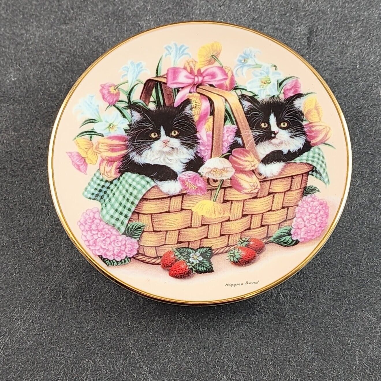 Kalendar Kitties Mini 3.5" Decorator Plates by Barbara Higgins-Bond Choose Month