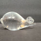 Art Glass Mouse Clear Hand Blown Paperweight Figurine 4" Long Vintage