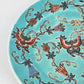 Antique Chinese Celadon Porcelain Plate 7 Inch Teal Glaze Dish
