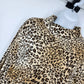 Studio Works Cheetah Print Turtleneck Sweater Women's Large Cotton Long Sleeve