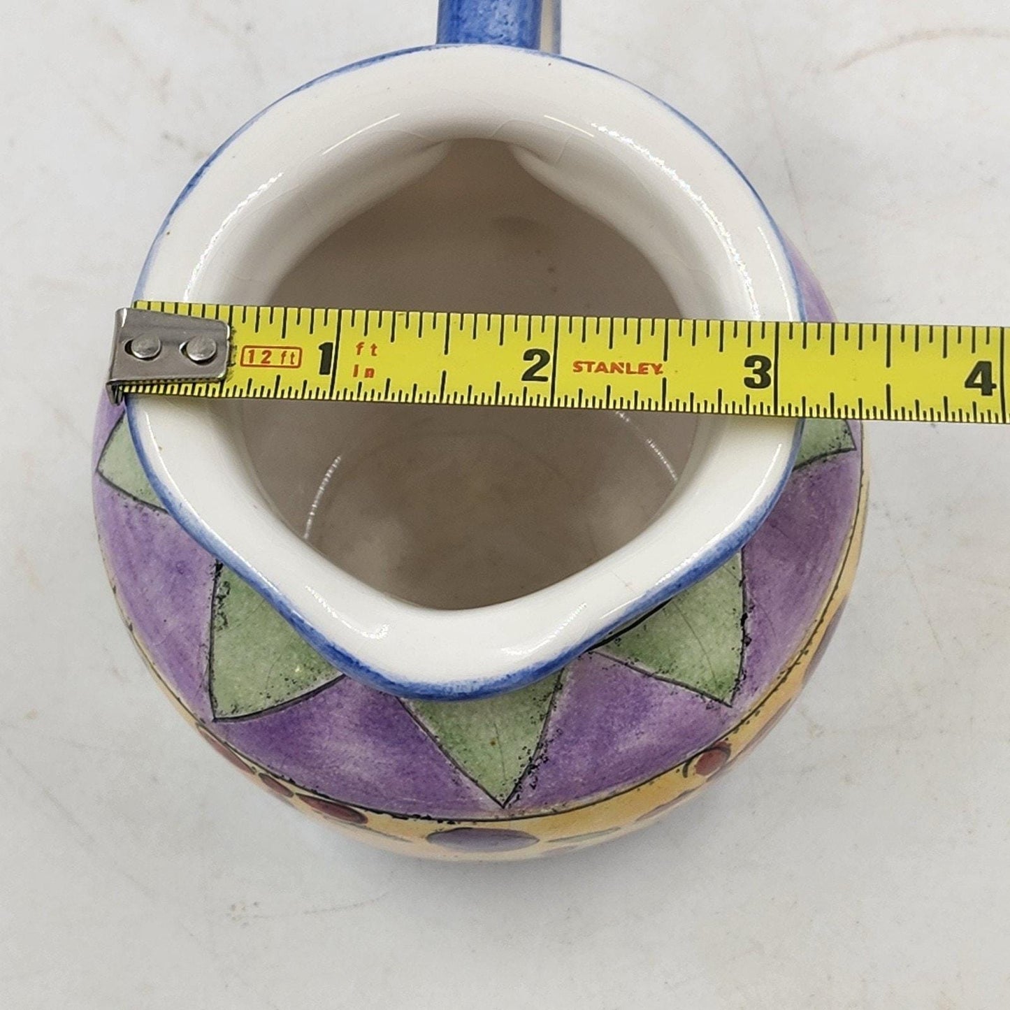 Sango Sweet Shoppe Creamer 14 oz Sue Zipkin Ceramic 4" Bright Colorful Floral