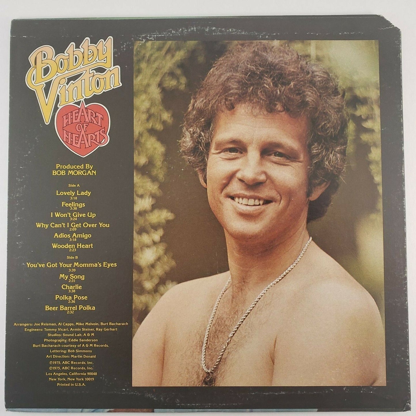 2 Bobby Vinton Vinyl Promo Albums 1975 Heart Of Hearts 1977 The Name Is Love