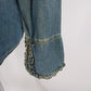 DCC Missy Denim Shirt Blouse XL Blue Cotton Long Sleeve Ruffled Cuffs Western