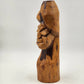 African Hand Carved Wood Head Bust Art Sculpture Figurine 16.5" Vintage Statue