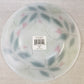 Holly Berry Christmas Large Bowl 14" Raised Berries & Leaves Opaque Glass Vtg