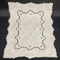 White Embroidered Cutwork Scalloped Rectangle Doily Placemat Table Runner Linen