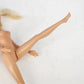 Vintage Mattel Barbie Doll Blonde Bendable Knees Pink Necklace