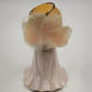 Winking Praying Angel Porcelain Figurine Fiber Optic Light 8" x 4.5"