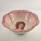 RS Prussia Large Serving Bowl Pink Countess Potocka Image Gold Beaded Lip Crazed