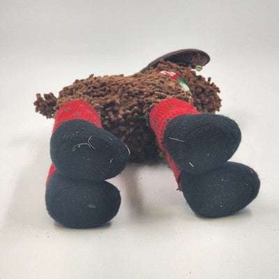 Plush Stuffed Animal Standing Moose Piercing Bling & Chain 14" Christmas Decor