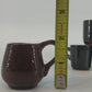 Pacific Japan MINIATURE Coffee Cups Set 4 Red Clay Brown Glaze Earthenware Mugs