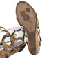 Carlos Santana Gladiator Sandals Womens 8 Brown Suede Wedge Lace Up