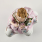 Colonial Lady Figurine Lefton China Hand Painted Flower Bouquet KW7677 Vintage