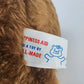 Brown Bear Plush Pink Bow 9" Stuffed Animal a Well-Made Toy Taiwan Vintage 1981