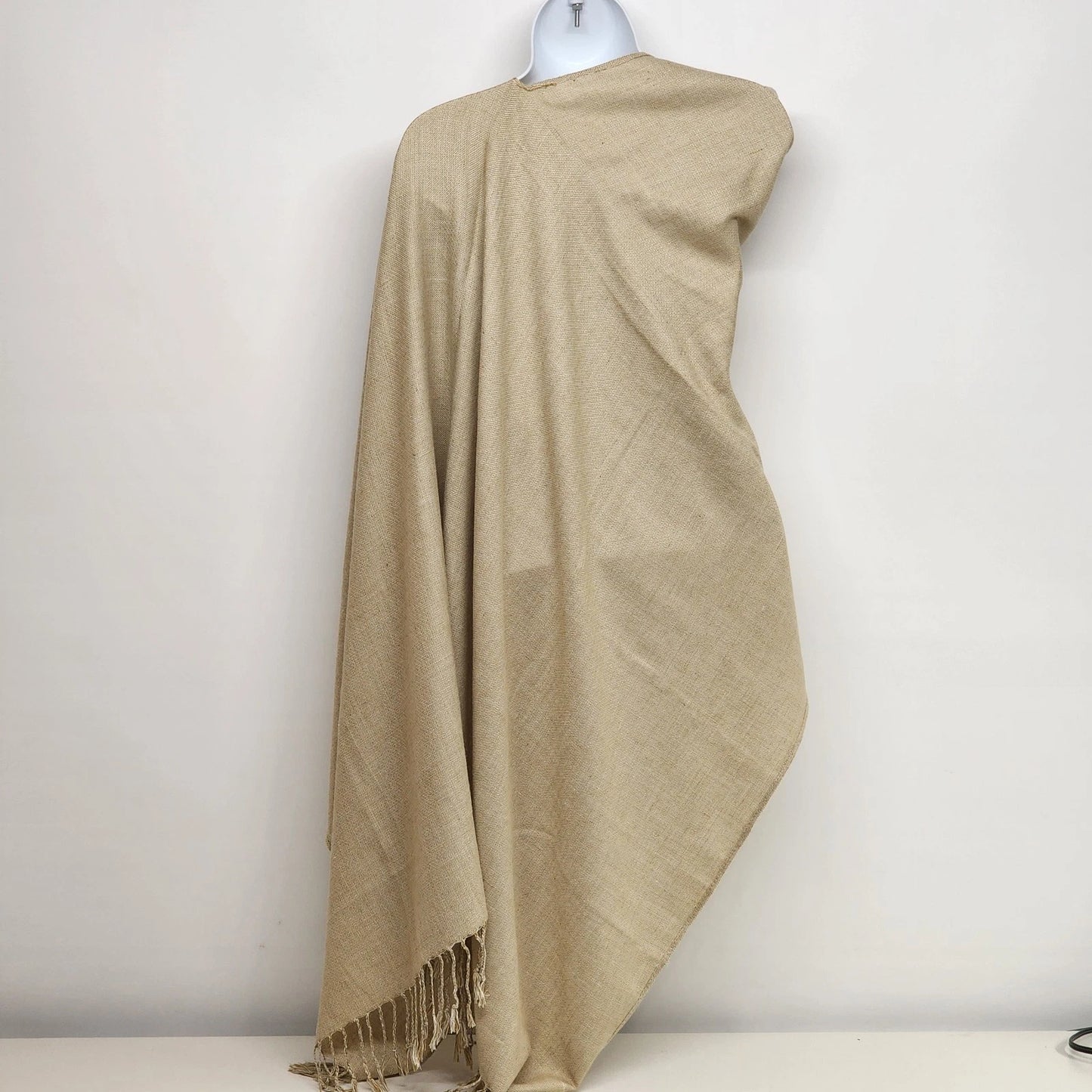 Bijoux Terner Tan Scarf Wrap Open Front Pashmina Shawl Oversized Stole 63"x48"