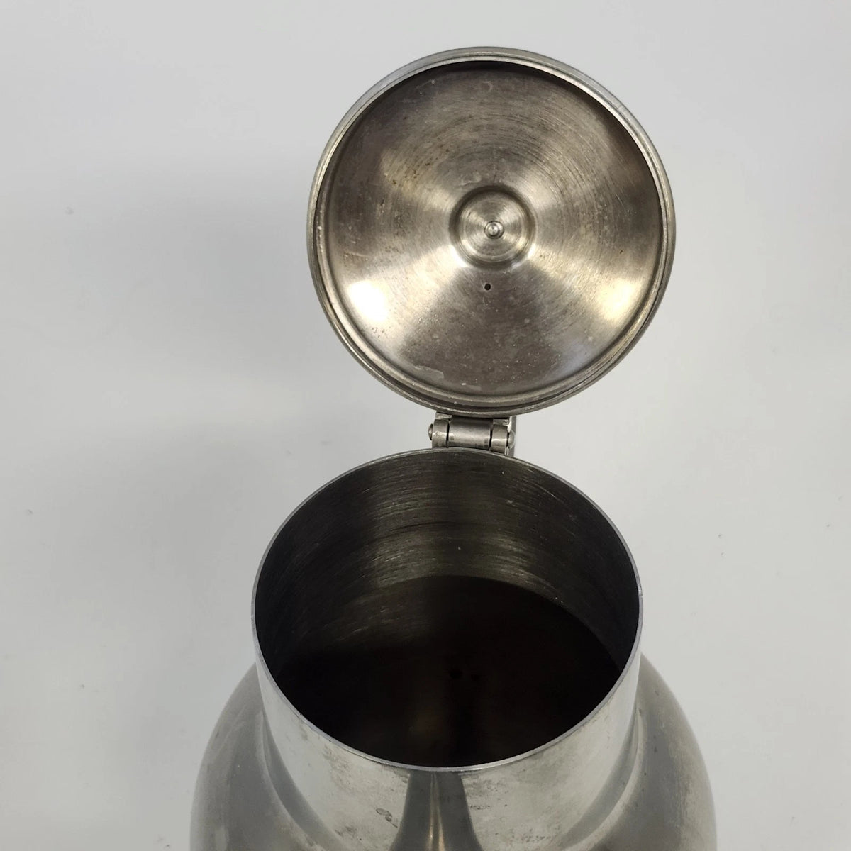 Oneida 18/8 Stainless Steel Tea Coffee Server 8" Hinged Lid Curved Spout Handle