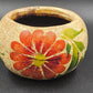 Mexican Clay Pot Terracotta Planter Art Pottery Floral Hand Painted Vintage 4"h