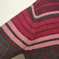 Fashion Bug Women's Sweater Pink M Striped Medium Ramie Wool Blend Soft China