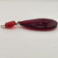 Ruby Red Faceted Teardrop & Button Crystal Prisms Hanging Chandelier Parts 2"