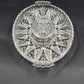 Brilliant Cut Glass Oval Divided Veggie Tray Stars Lines Scallop Edge Center Lid