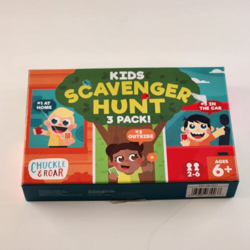 Chuckle & Roar Kids Scavenger Hunt Game 3 Pack Home, Outside Car Age 6 Plus