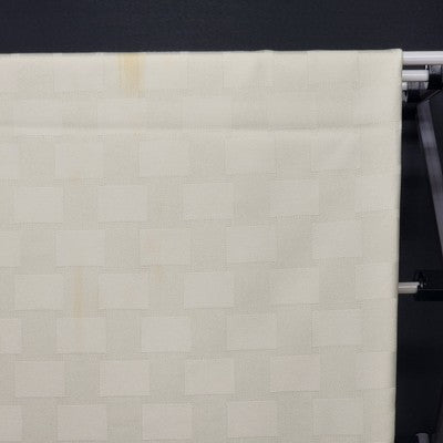 White Rectangle Tablecloth with Windowpane Checkered Striped Pattern 52"x70"