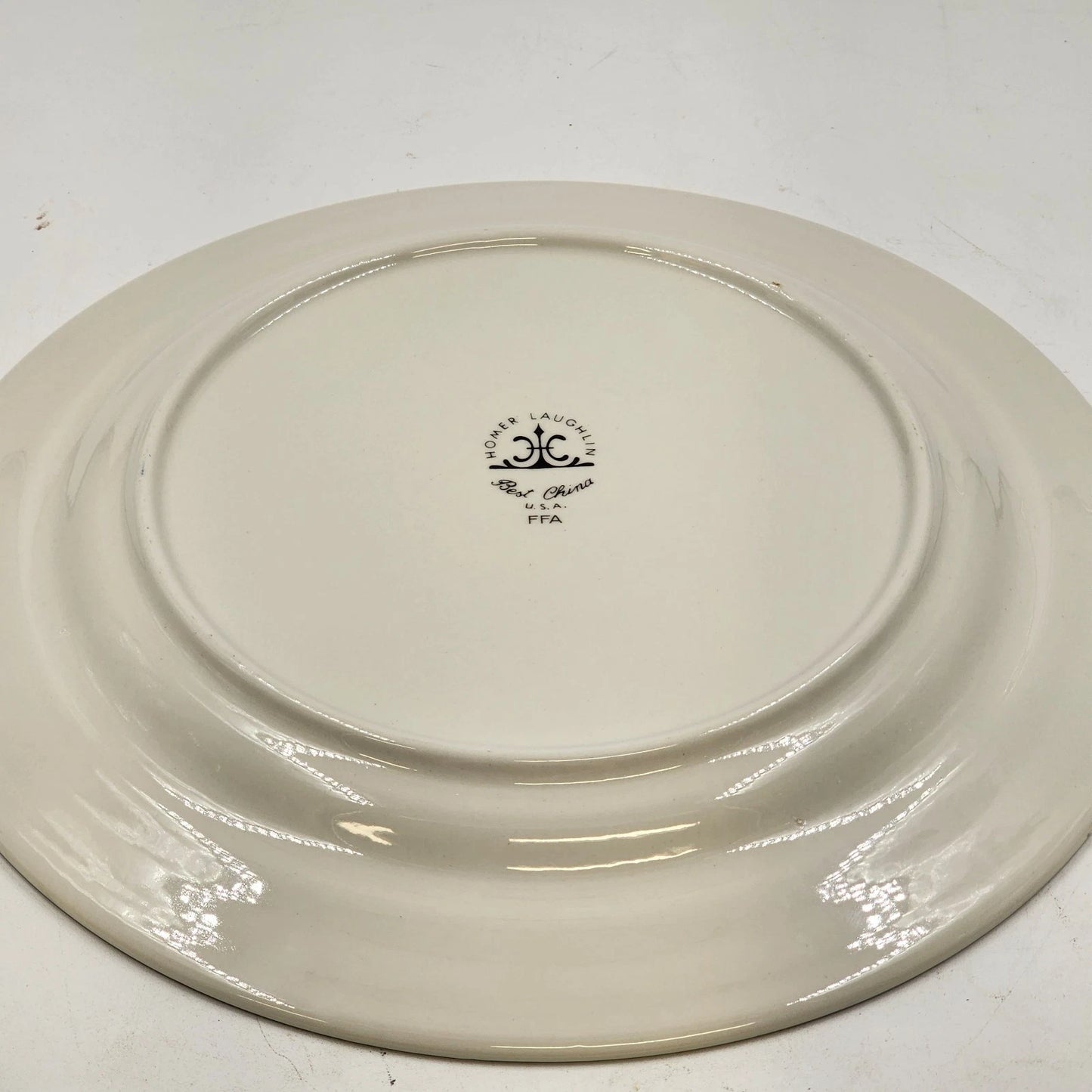 Homer Laughlin Best Charger Plate 12" White Cobalt Blue Edge Ritz Carlton Hotel