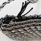 Unique Clutch Purse Shoulder Bag Pop-Top Aluminum Can Tabs Silver Zipper Bag 8"