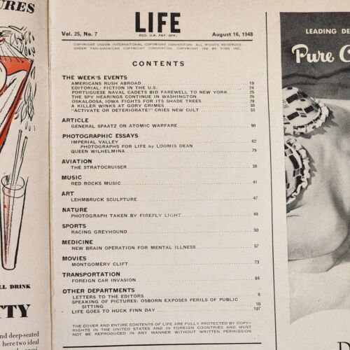 Life Magazine August 16 1948 Fisherman Montgomery Clift Foreign Cars An Incomplete Issue