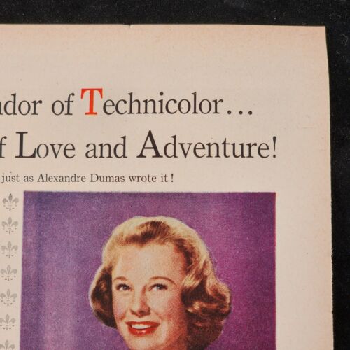 The Three Musketeers w Lana Turner Gene Kelly More 1948 Original Print Movie Ad