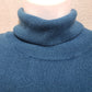 The Tog Shop Women's Large Blue/Teal 100% Acrylic Turtleneck Knit Top