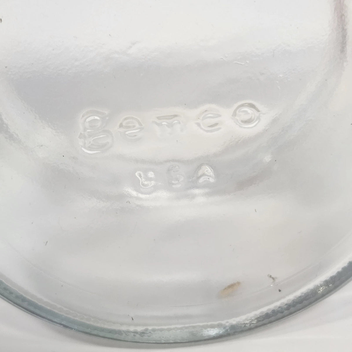 Gemco Citrus Juicer Orange Plastic Reamer Clear Glass Jar USA Manual Squeezer