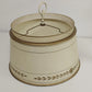 Colonial Toleware Table Lamp Cream Metal Shade French Country 30" Vintage 1960s
