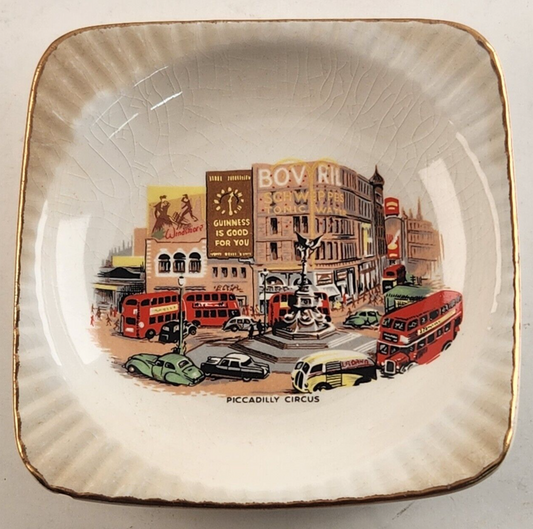 Piccadilly Circus Trinket Dish By Durability Weatherby Hanley England Vintage