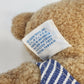 OshKosh B'gosh Teddy Bear Stuffed Plush Hickory Stripe Overalls 12" Vintage 1987